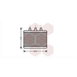Výmenník tepla vnútorného kúrenia VAN WEZEL 06006271