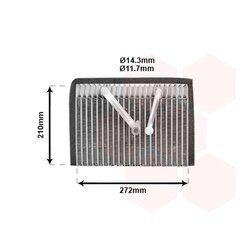 Výparník klimatizácie VAN WEZEL 3700V300
