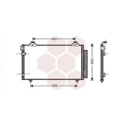 Kondenzátor klimatizácie VAN WEZEL 53005481