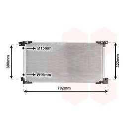 Kondenzátor klimatizácie VAN WEZEL 53015710