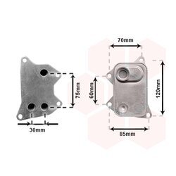 Chladič motorového oleja VAN WEZEL 58013723