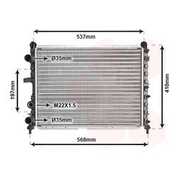 Chladič motora VAN WEZEL 17002109