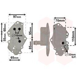 Chladič motorového oleja VAN WEZEL 37013703