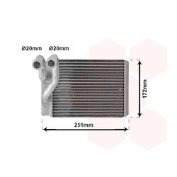 Výmenník tepla vnútorného kúrenia VAN WEZEL 82006120