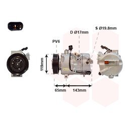 Kompresor klimatizácie VAN WEZEL 8201K718