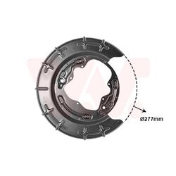 Ochranný plech proti rozstreku, Brzdový kotúč VAN WEZEL 8207374