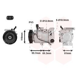 Kompresor klimatizácie VAN WEZEL 8301K709
