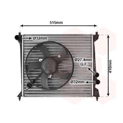 Chladič motora VAN WEZEL 03002213