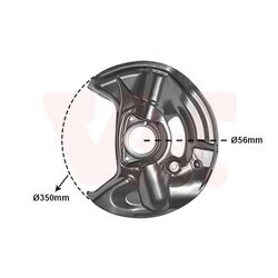 Ochranný plech proti rozstreku, Brzdový kotúč VAN WEZEL 3029371