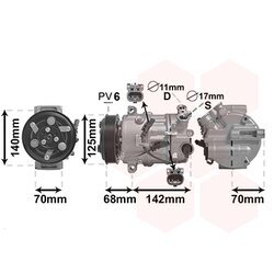 Kompresor klimatizácie VAN WEZEL 3701K702