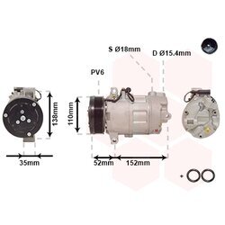 Kompresor klimatizácie VAN WEZEL 0600K545