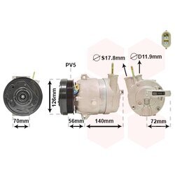 Kompresor klimatizácie VAN WEZEL 0800K066