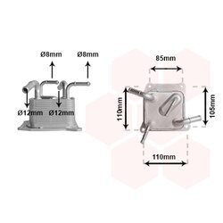 Chladič oleja automatickej prevodovky VAN WEZEL 13013705