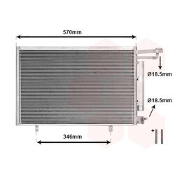 Kondenzátor klimatizácie VAN WEZEL 18005615