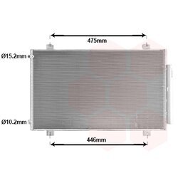 Kondenzátor klimatizácie VAN WEZEL 25015711