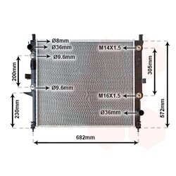 Chladič motora VAN WEZEL 30002271