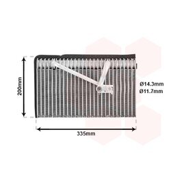 Výparník klimatizácie VAN WEZEL 3700V298