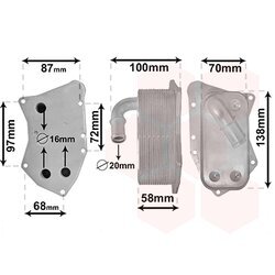 Chladič motorového oleja VAN WEZEL 37013712