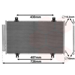 Kondenzátor klimatizácie VAN WEZEL 52015701