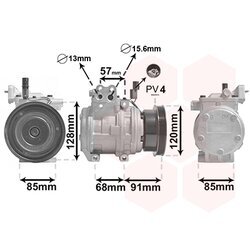Kompresor klimatizácie VAN WEZEL 8300K145