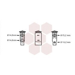 Expanzný ventil klimatizácie VAN WEZEL 17001306
