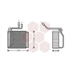 Výparník klimatizácie VAN WEZEL 1800V109