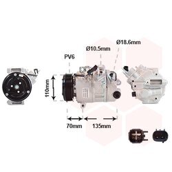 Kompresor klimatizácie VAN WEZEL 1801K705