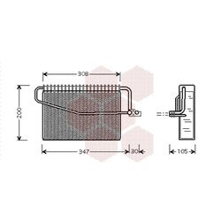 Výparník klimatizácie VAN WEZEL 3000V329
