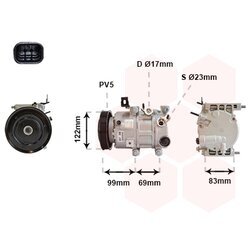 Kompresor klimatizácie VAN WEZEL 8201K717
