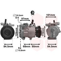 Kompresor klimatizácie VAN WEZEL 8300K261