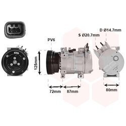 Kompresor klimatizácie VAN WEZEL 1300K429