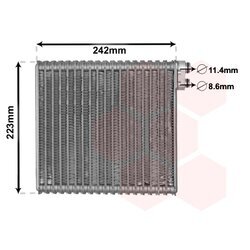Výparník klimatizácie VAN WEZEL 1700V421