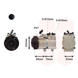 Kompresor klimatizácie VAN WEZEL 8200K257