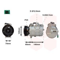 Kompresor klimatizácie VAN WEZEL 0300K150