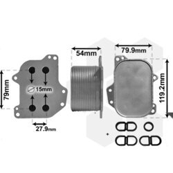 Chladič motorového oleja VAN WEZEL 03013701
