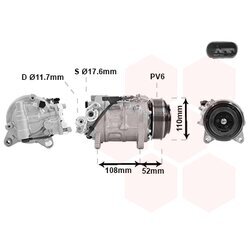 Kompresor klimatizácie VAN WEZEL 0600K601