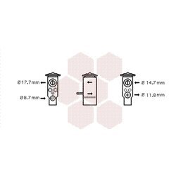 Expanzný ventil klimatizácie VAN WEZEL 30001111