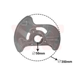 Ochranný plech proti rozstreku, Brzdový kotúč VAN WEZEL 3091371