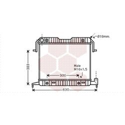 Chladič motora VAN WEZEL 37002086