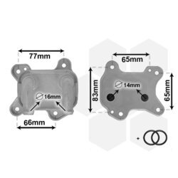 Chladič motorového oleja VAN WEZEL 37003581