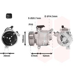 Kompresor klimatizácie VAN WEZEL 4001K702