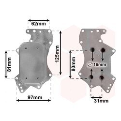 Chladič motorového oleja VAN WEZEL 03013707