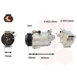 Kompresor klimatizácie VAN WEZEL 3301K701