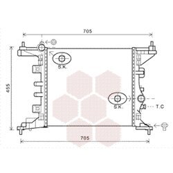 Chladič motora VAN WEZEL 37002568