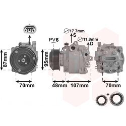 Kompresor klimatizácie VAN WEZEL 3700K659