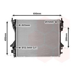 Chladič motora VAN WEZEL 77002040