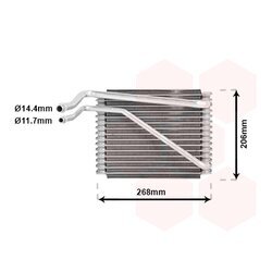 Výparník klimatizácie VAN WEZEL 1800V269