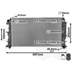 Chladič motora VAN WEZEL 30002403