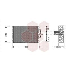 Výparník klimatizácie VAN WEZEL 3000V008