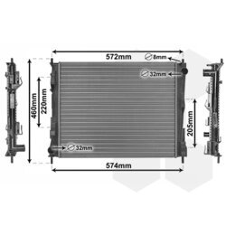 Chladič motora VAN WEZEL 43002374